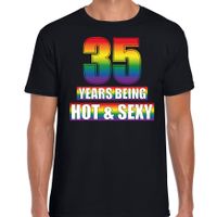 Hot en sexy 35 jaar verjaardag cadeau t-shirt zwart voor heren - Gay/ LHBT kleding / outfit - thumbnail