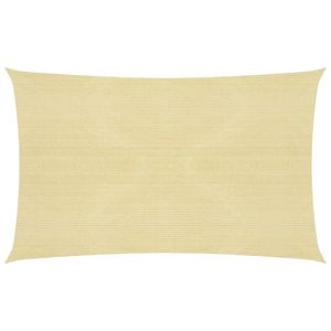 vidaXL Zonnezeil 160 g/m² 3x6 m HDPE beige