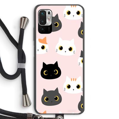 Katten: Xiaomi Redmi Note 10 5G Transparant Hoesje met koord