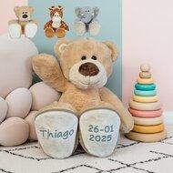Knuffel 45 cm met naam en datum
