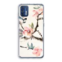 Japanse bloemen: Motorola Moto G9 Plus Transparant Hoesje - thumbnail