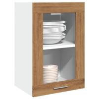 Hangkast 40x31x60 cm bewerkt hout artisanaal eikenkleurig Hangkast 40x31x60 cm bewerkt hout artisanaal eikenkleurig