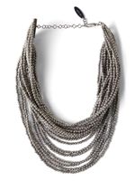 Brunello Cucinelli collier Happy en argent sterling orné de perles - thumbnail