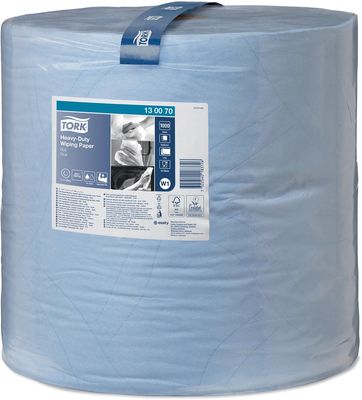Tork Heavy Duty poetspapier rol 2-laags, systeem W1, blauw