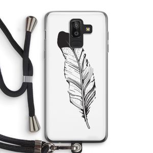 Pluim: Samsung Galaxy J8 (2018) Transparant Hoesje met koord