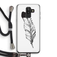 Pluim: Samsung Galaxy J8 (2018) Transparant Hoesje met koord