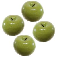 Kunstfruit decofruit - 4x - appel/appels - ongeveer 6 cm - groen - thumbnail