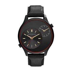 Horlogeband Armani Exchange AX2168 Leder Zwart 22mm