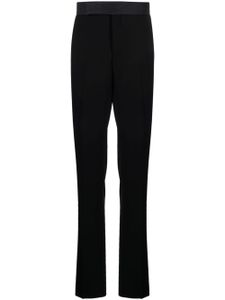 Giorgio Armani high-waisted straight-leg trousers - Bleu