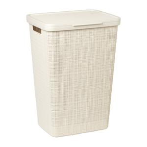 Curver jute wasmand met deksel - 58 liter - beige