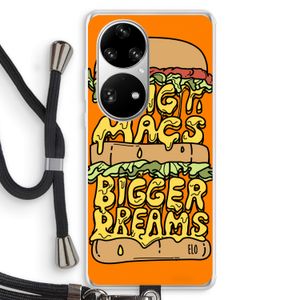 Big Macs Bigger Dreams: Huawei P50 Pro Transparant Hoesje met koord