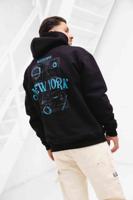 Malelions New York Hoodie Heren Zwart - Maat M - Kleur: Zwart | Soccerfanshop