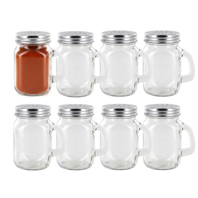 Home Deco Factorykruidenpotje - 8x - glas - 120 ml - transparant - kruidenstrooier Home Deco Factorykruidenpotje - 8x - glas - 120 ml - transparant - kruidenstrooier