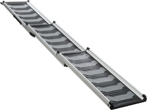 TRIXIE LOOPPLANK TELESCOPISCH TOT 90 KG ZWART / GRIJS 78-175X40 CM