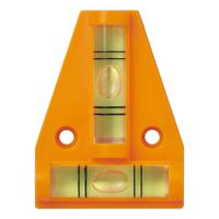 ProPlus Mini driehoek waterpas - voor vaste bevestiging - 58 x 44 mm - 2 libellen - met schroefgaten   -