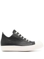 Rick Owens baskets à bout contrastant - Noir