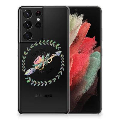 Samsung Galaxy S21 Ultra Telefoonhoesje met Naam Boho Dreams Samsung Galaxy S21 Ultra Telefoonhoesje met Naam Boho Dreams