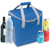 Grote drankjes en voedsel koeltas - blauw - 32 x 23 x 37 cm - 27 liter - Koeltassen