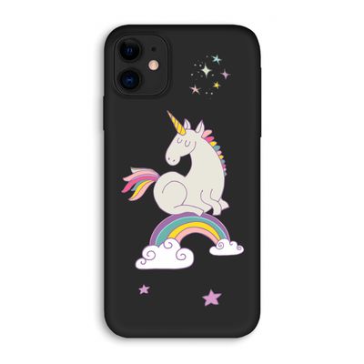 Regenboog eenhoorn: iPhone 11 Biologisch afbreekbaar hoesje