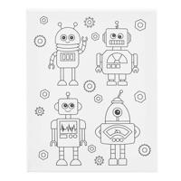 Creativ Company Schildercanvas met print robots - 24x30cm