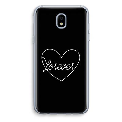 Forever heart black: Samsung Galaxy J5 (2017) Transparant Hoesje