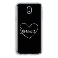 Forever heart black: Samsung Galaxy J5 (2017) Transparant Hoesje