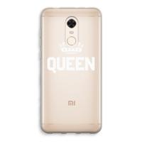 Queen zwart: Xiaomi Redmi 5 Transparant Hoesje