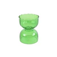 Countryfield theelichthouder toria glas groen 8,5 cm | 24 stuks