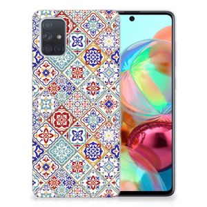 Samsung Galaxy A71 TPU Siliconen Hoesje Tiles Color