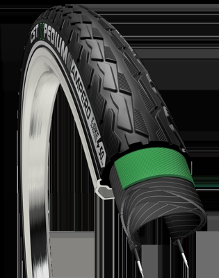 Buitenband CST Xpedium Ampero C1880 28 x 1.40"/ 37-622 voor e-bikes - zwart met reflectie