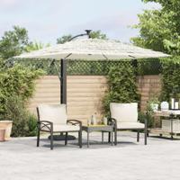 VidaXL Parasol met stalen paal 246x246x230 cm wit