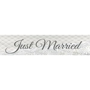 Just Married bruiloft versiering banner 360 cm