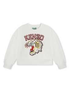 Kenzo Kids sweat à motif tigre brodé - Blanc