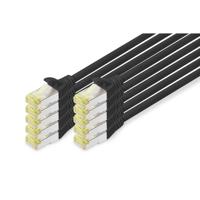 Digitus DK-1644-A-005-BL-10 RJ45 Netwerkkabel, patchkabel CAT 6A S/FTP 0.50 m Zwart 1 stuk(s) - thumbnail