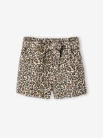 Short voor meisjes van twill met riem om te knopen vanille