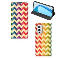 OnePlus 9 | Hoesje met Magneet | Zigzag Multi Color