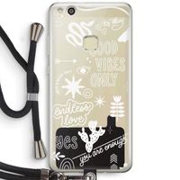 Good vibes: Huawei Ascend P10 Lite Transparant Hoesje met koord