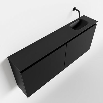 Toiletmeubel Mondiaz Ture | 120 cm | Meubelkleur Urban | Eden wastafel Urban Rechts | Zonder kraangat