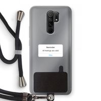 Reminder: Xiaomi Redmi 9 Transparant Hoesje met koord
