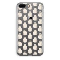 Uilen: iPhone 8 Plus Transparant Hoesje Uilen: iPhone 8 Plus Transparant Hoesje