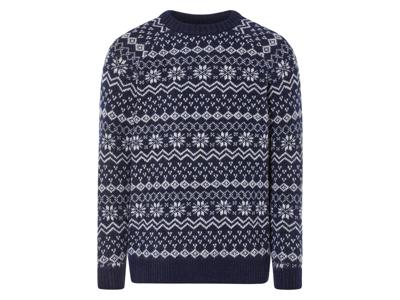 LIVERGY Heren Kersttrui (Blauw, XXL)