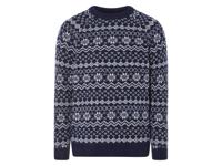 LIVERGY Heren Kersttrui (Blauw, XXL)