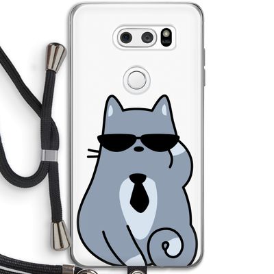 Cool cat: LG V30 Transparant Hoesje met koord