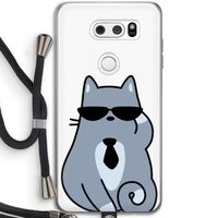 Cool cat: LG V30 Transparant Hoesje met koord