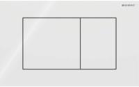 Geberit Sigma 40 bedieningspaneel square glans wit glas voor Sigma reservoirs 8cm (UP720) en 12cm (UP320) - thumbnail