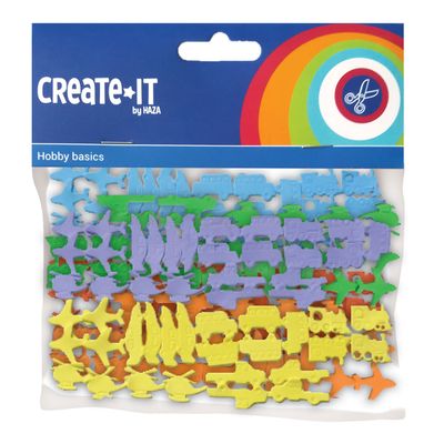 Haza Witbaard Foamstickers voertuigen, 72st.