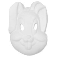 Basic wit konijnen/hazen masker - thumbnail