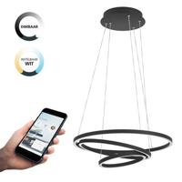 EGLO connect.z Lobinero-Z Smart Hanglamp - Ø 58 cm - Zwart - Dimbaar