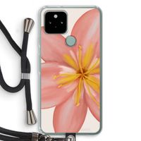 Pink Ellila Flower: Pixel 5 Transparant Hoesje met koord