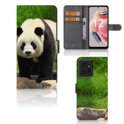 Xiaomi Redmi Note 12 4G | Telefoonhoesje | Met pasjeshouder | Panda